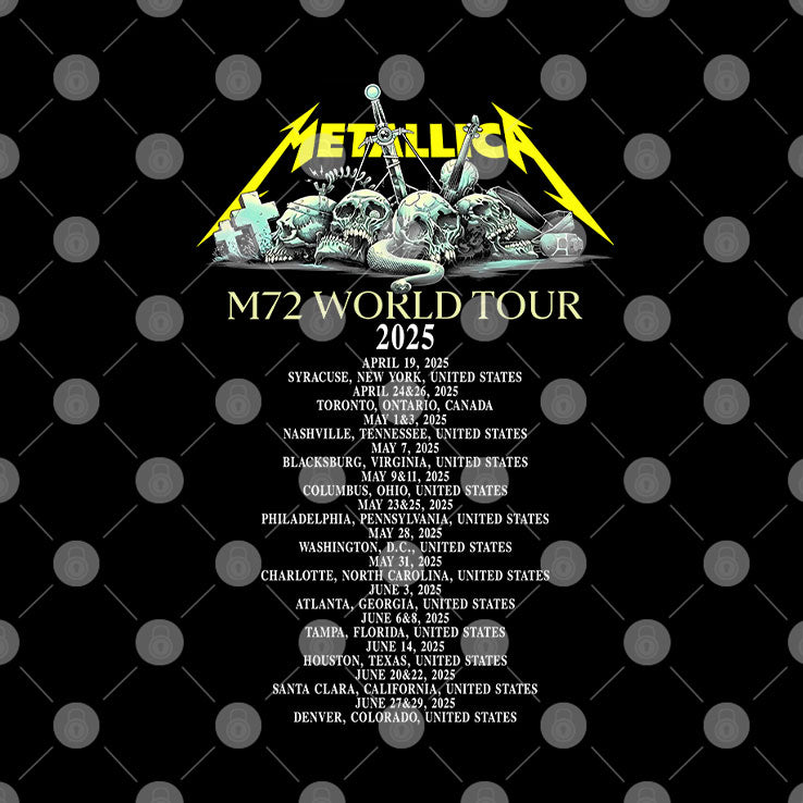 Metallica M72 World Tour T Shirt