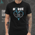 Miami Baseball Nurse T Shirt Teal Stethoscope Heart Nursing Apparel