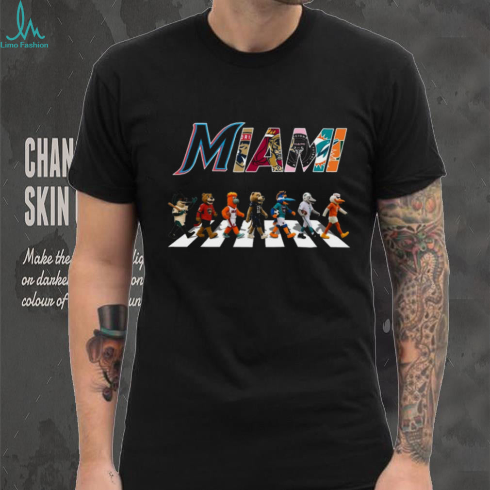 Miami City All Stars Mascots Crosswalk T Shirt Design T Shirt
