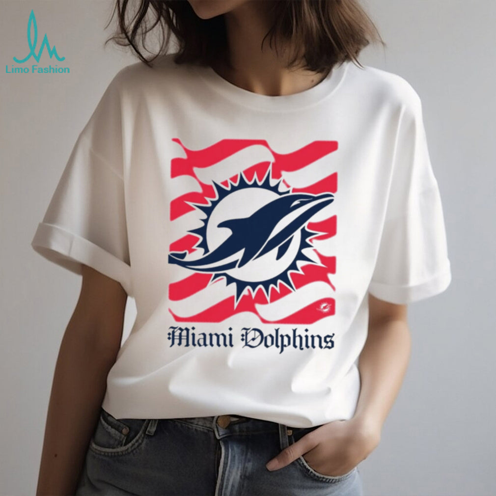 Miami Dolphins American 250th Flag Heritage Wordmark shirt