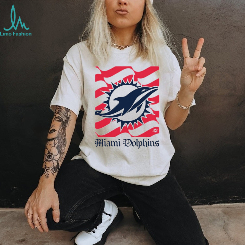Miami Dolphins American 250th Flag Heritage Wordmark shirt