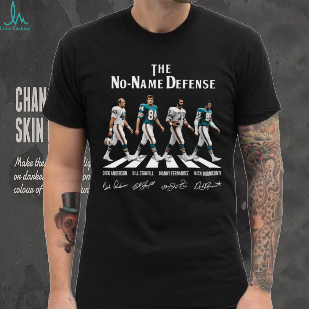 Miami Dolphins No Name Defense 1972 Vintage Retro Football Team Sports Fan Men Women Shirt