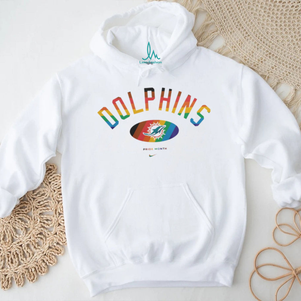 Miami Dolphins Pride Month Rainbow logo shirt