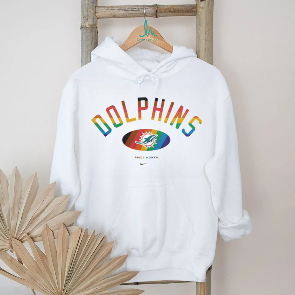 Miami Dolphins Pride Month Rainbow logo shirt