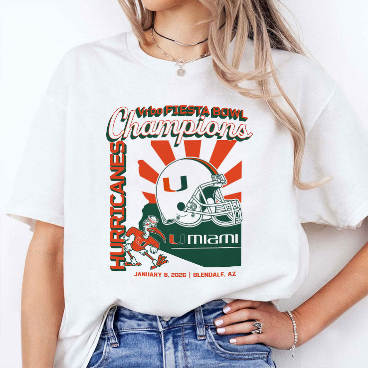 Miami Football Fiesta Bowl Champions T Shirt