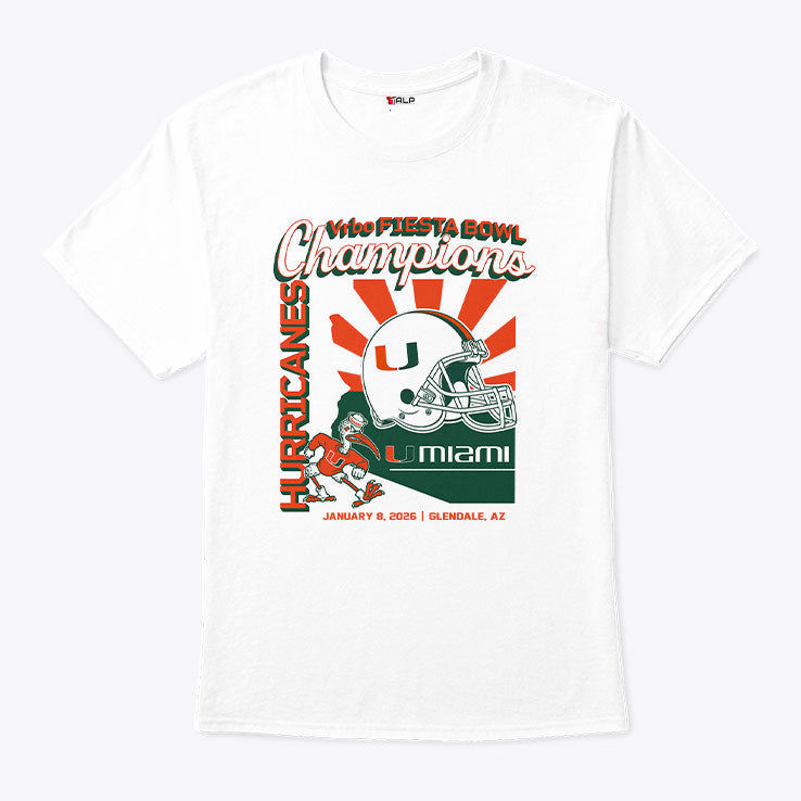 Miami Football Fiesta Bowl Champions T Shirt