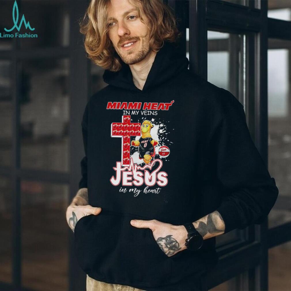 Miami Heat In My Veins Jesus In My Heart Basketball Fan T Shirt