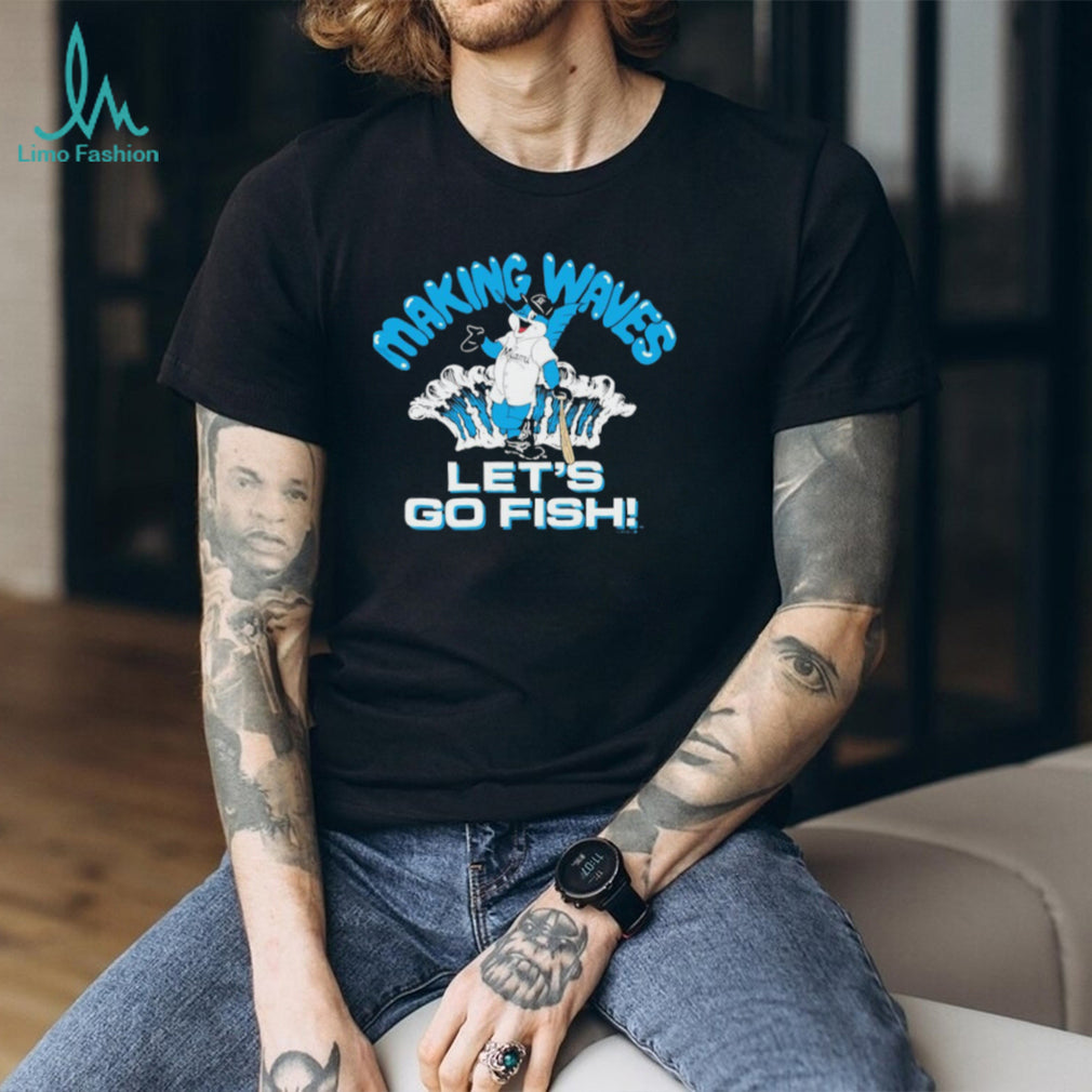 Miami Marlins Billy the Marlin Making Waves Let’s Go Fish T Shirt
