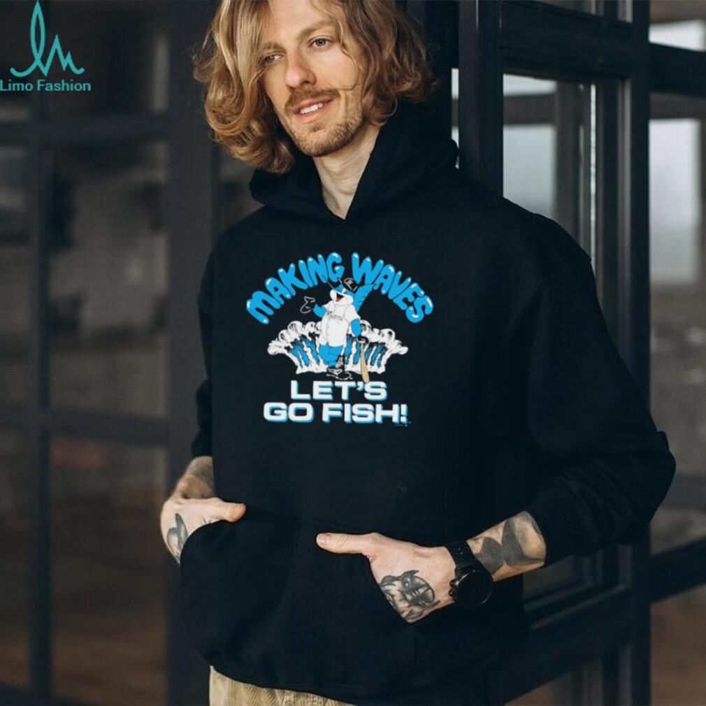 Miami Marlins Billy the Marlin Making Waves Let’s Go Fish T Shirt