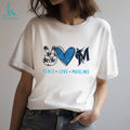 Miami Marlins Peace Love Marlins Baseball Fan Art Graphic T Shirt