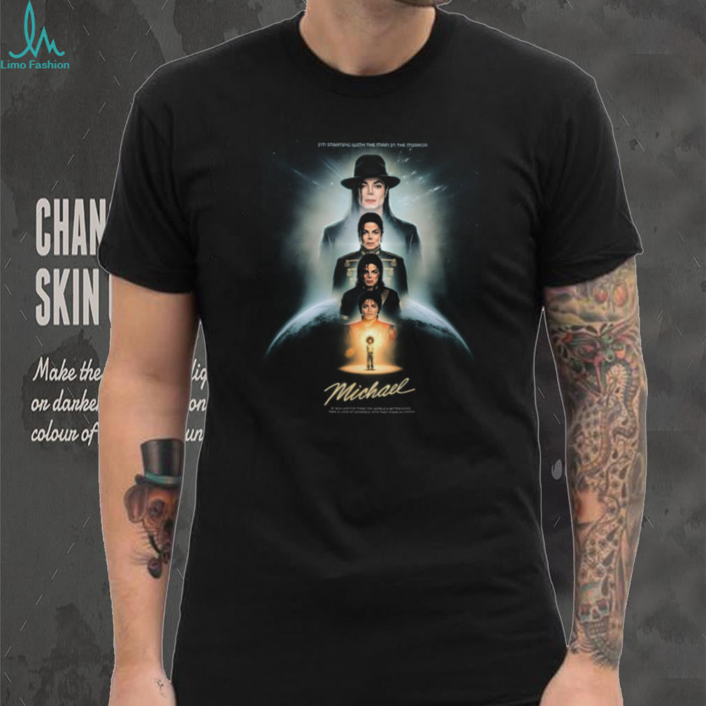 Michael Jackson Man In The Mirror Evolution Legacy Tribute Graphic T Shirt