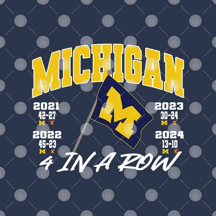 Michigan 4 In A Row Beat OSU Plant The Flag T Shirt