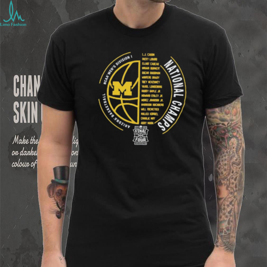 Michigan Basketball 2026 National Champs Roster Circular Design T Shirt