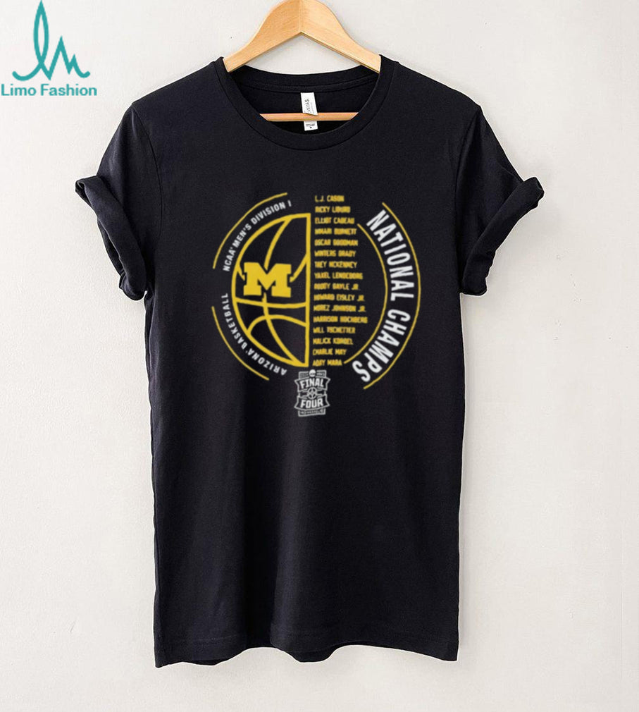 Michigan Basketball 2026 National Champs Roster Circular Design T Shirt
