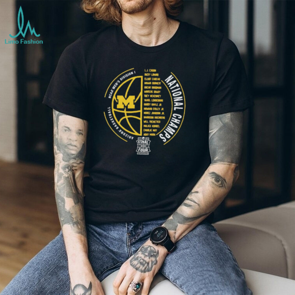 Michigan Basketball 2026 National Champs Roster Circular Design T Shirt