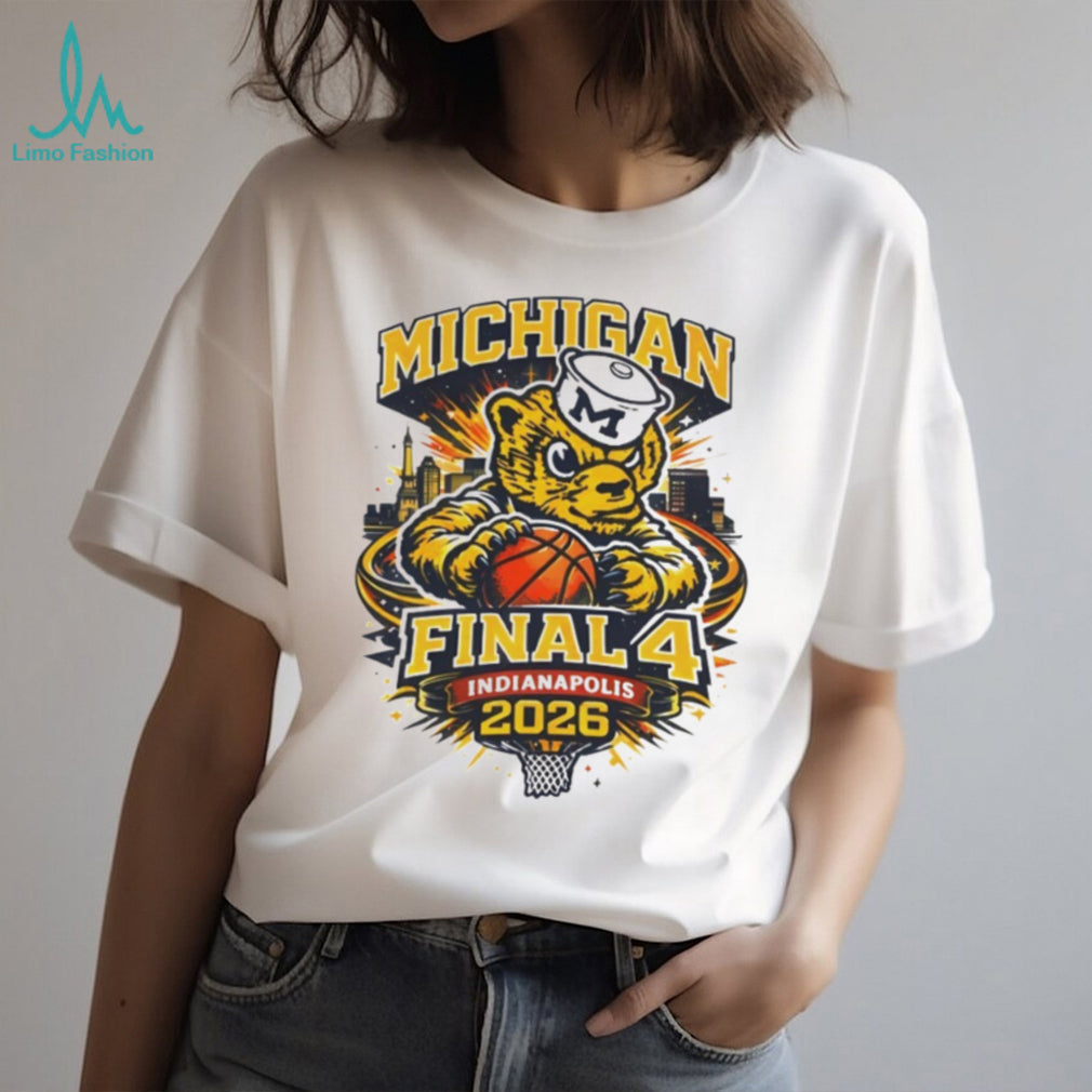 Michigan Basketball Mascot 2026 Final Four Indianapolis T Shirt