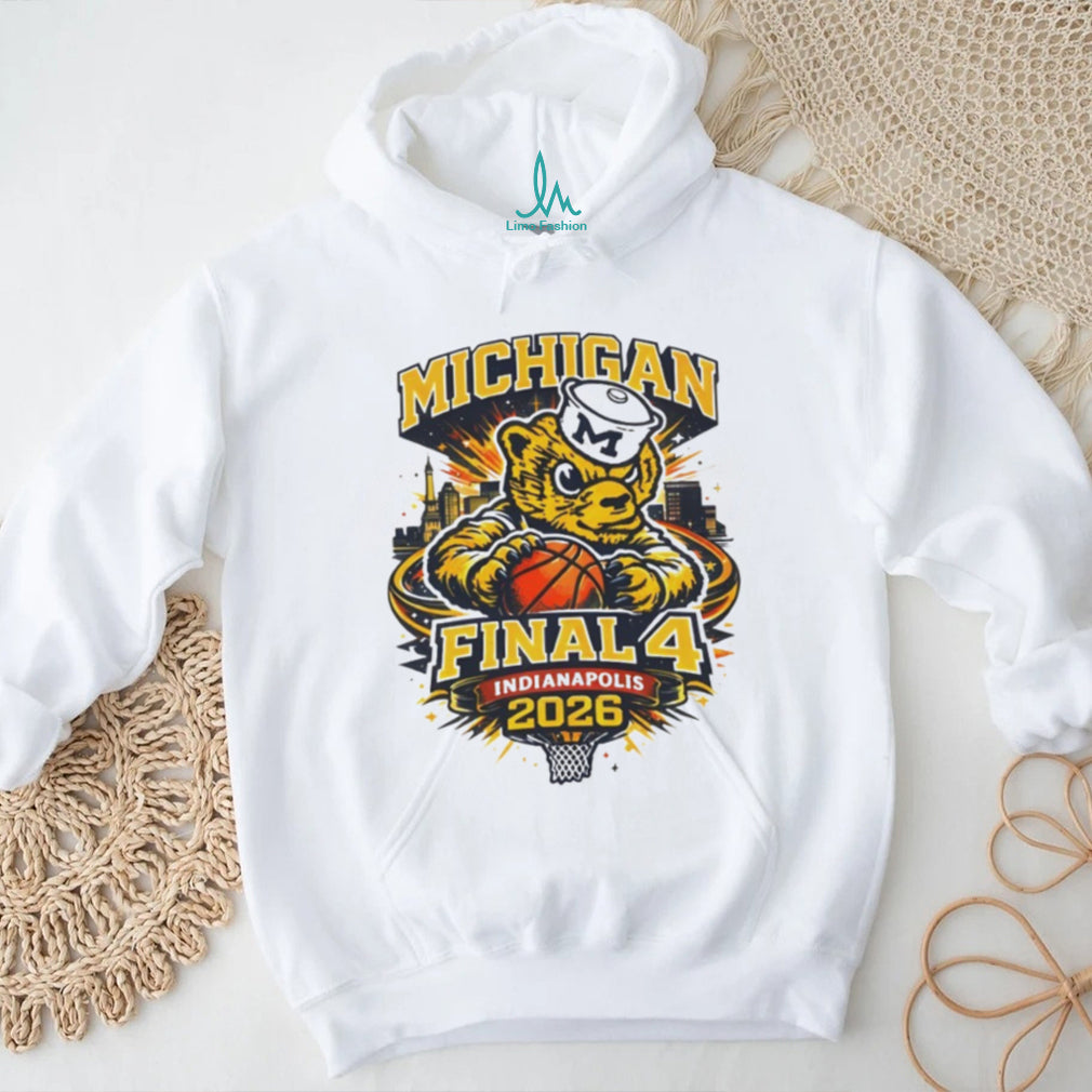 Michigan Basketball Mascot 2026 Final Four Indianapolis T Shirt