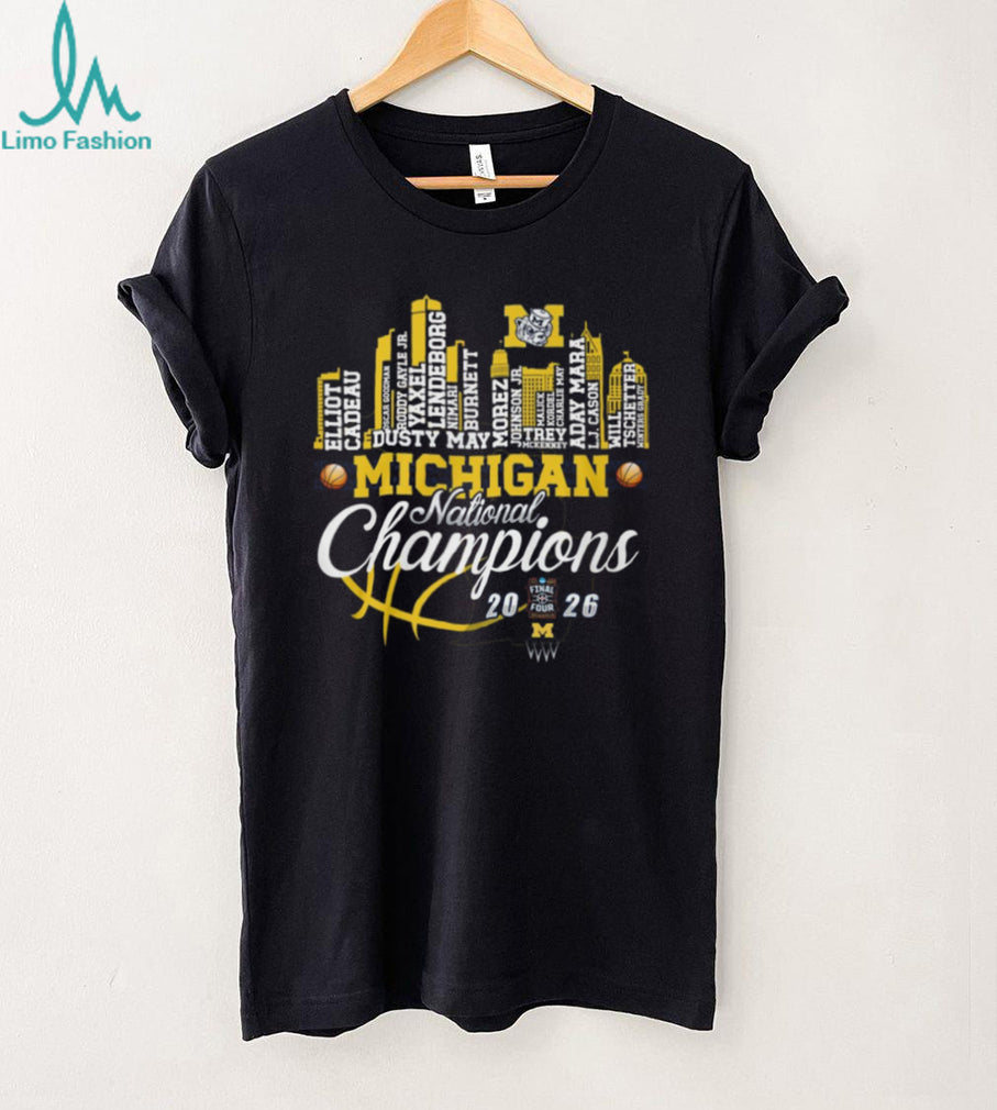 Michigan National Champions 2026 City Skyline Players Name T Shirt