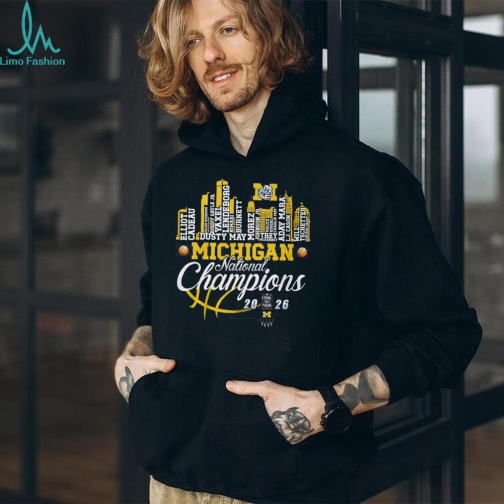 Michigan National Champions 2026 City Skyline Players Name T Shirt