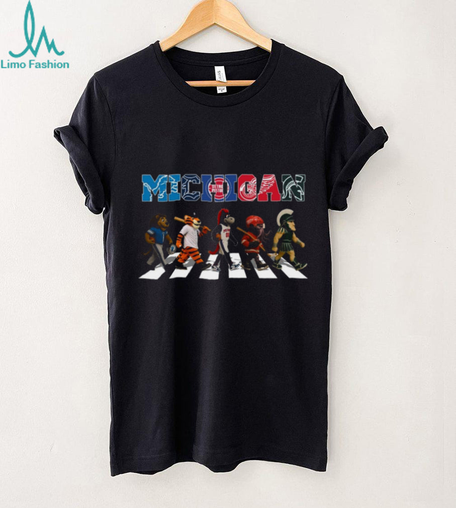 Michigan State & Pro Teams Mascots Abbey Road T Shirt