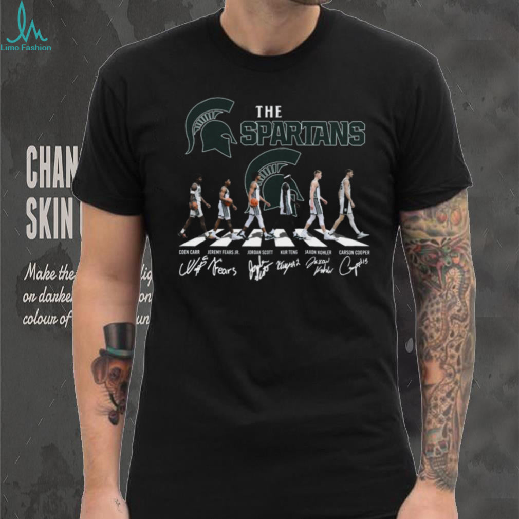 Michigan State Spartans Basketball Abbey Road Signature Team T Shirt