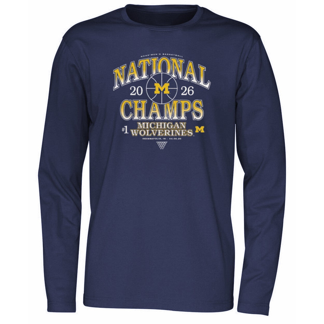 Michigan Wolverines #1 Men’s Basketball National Champs 2026 Shirt