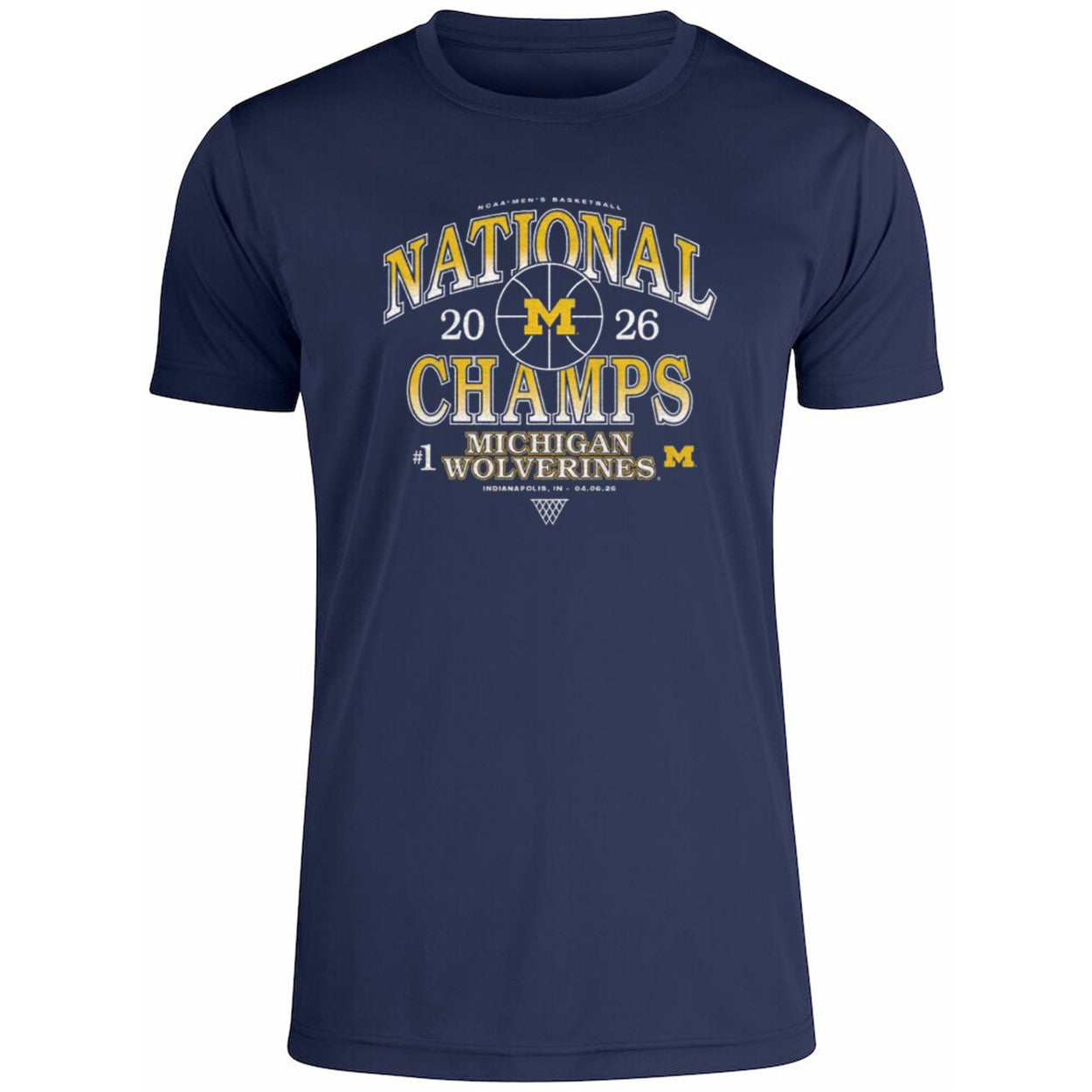 Michigan Wolverines #1 Men’s Basketball National Champs 2026 Shirt