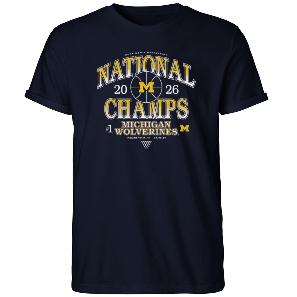Michigan Wolverines #1 Men’s Basketball National Champs 2026 Shirt
