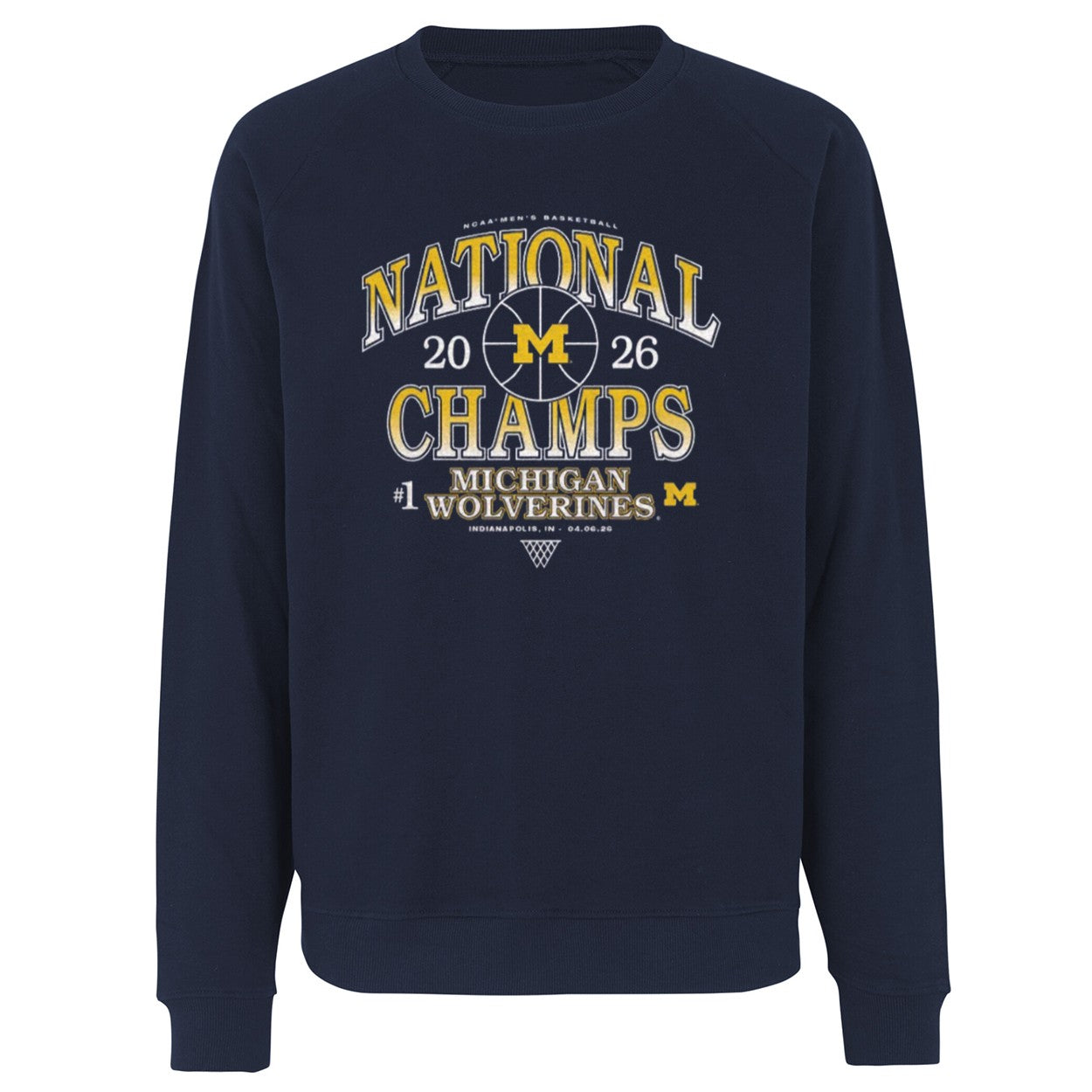 Michigan Wolverines #1 Men’s Basketball National Champs 2026 Shirt