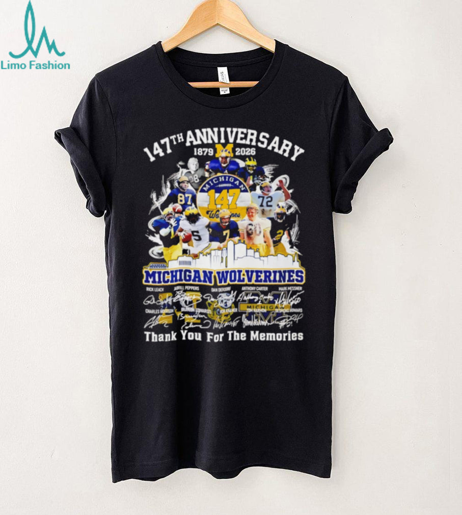 Michigan Wolverines 147th Anniversary (1879 2026) Legends Signatures T Shirt