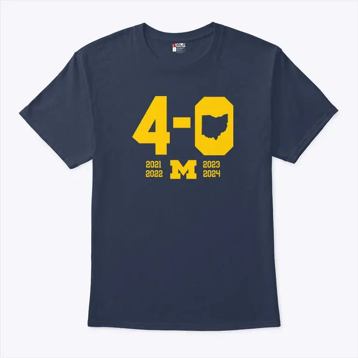 Michigan Wolverines 2024 Beat Ohio State Football 4 In A Row Shirt