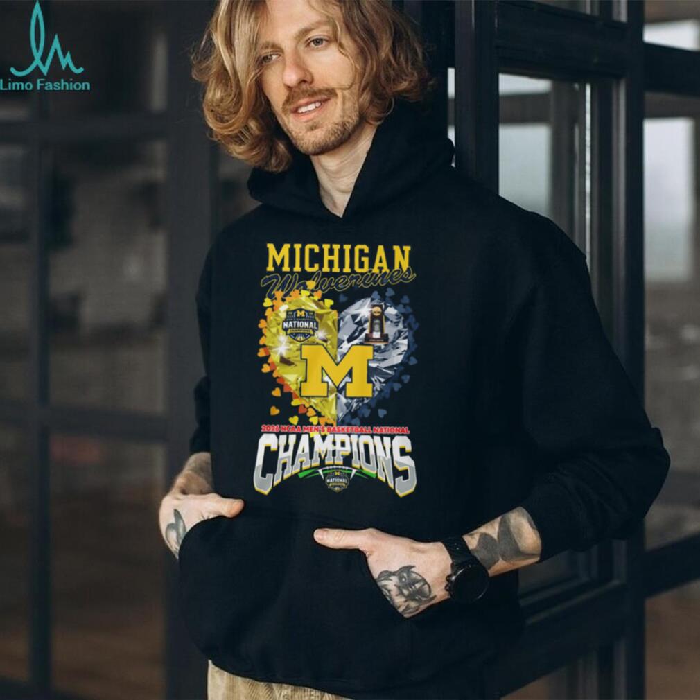 Michigan Wolverines 2024 NCAA Men’s Basketball National Champions Heart T Shirt