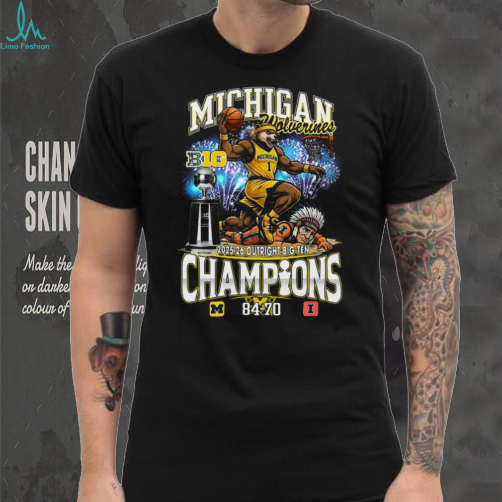 Michigan Wolverines 2025 26 Outright Big Ten Champions Basketball T Shirt