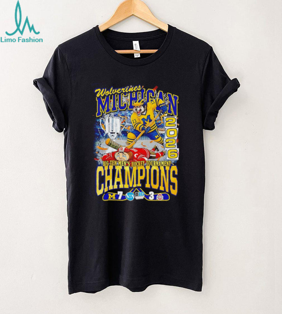 Michigan Wolverines 2026 Big Ten Men’s Hockey Tournament Champions T Shirt