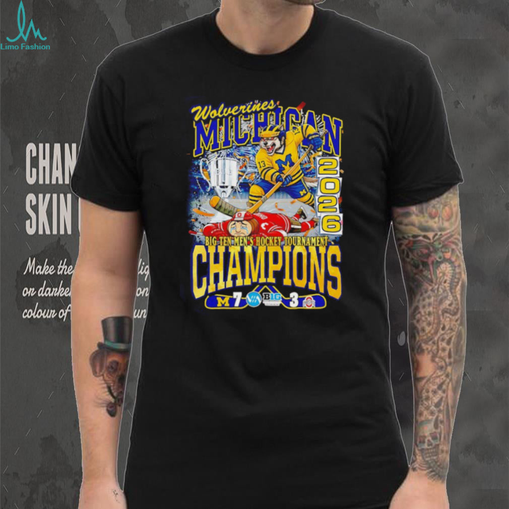 Michigan Wolverines 2026 Big Ten Men’s Hockey Tournament Champions T Shirt