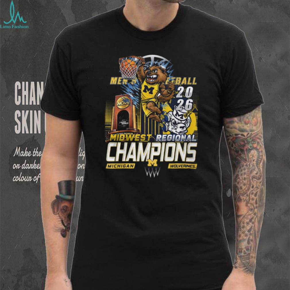 Michigan Wolverines 2026 Men’s Basketball Midwest Regional Champions T Shirt