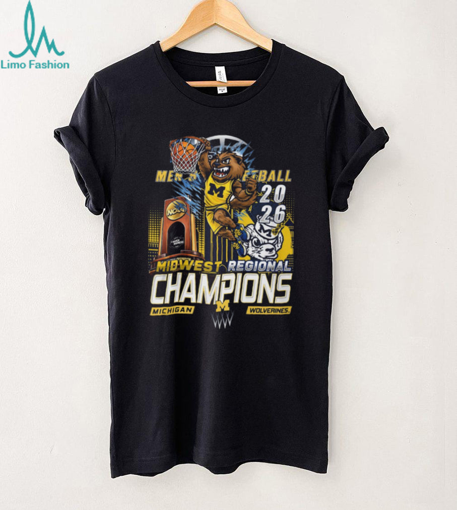 Michigan Wolverines 2026 Men’s Basketball Midwest Regional Champions T Shirt