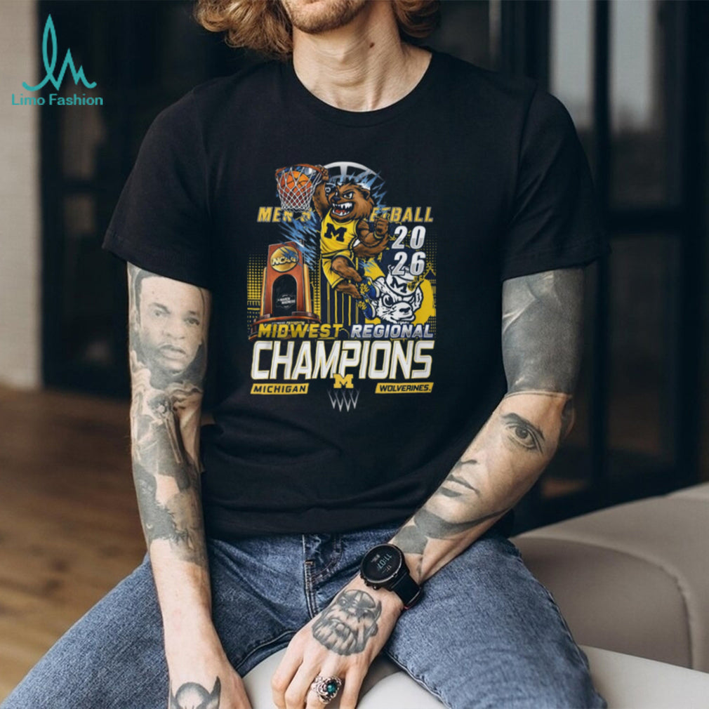 Michigan Wolverines 2026 Men’s Basketball Midwest Regional Champions T Shirt
