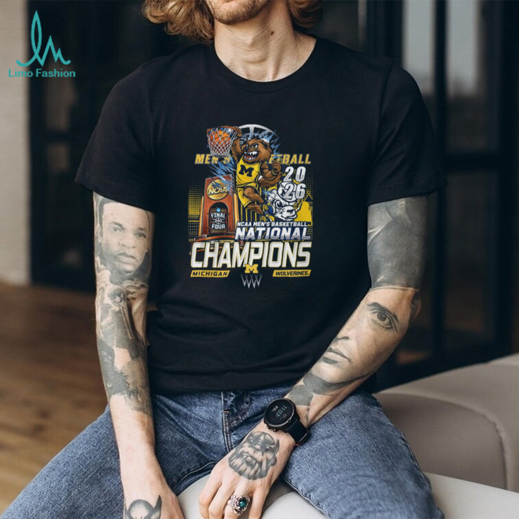 Michigan Wolverines 2026 Men’s Basketball National Champions Slam Dunk T Shirt