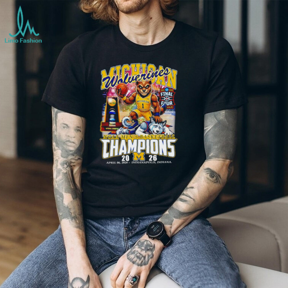 Michigan Wolverines 2026 NCAA Basketball National Champions Mascot Celebration T Shirt