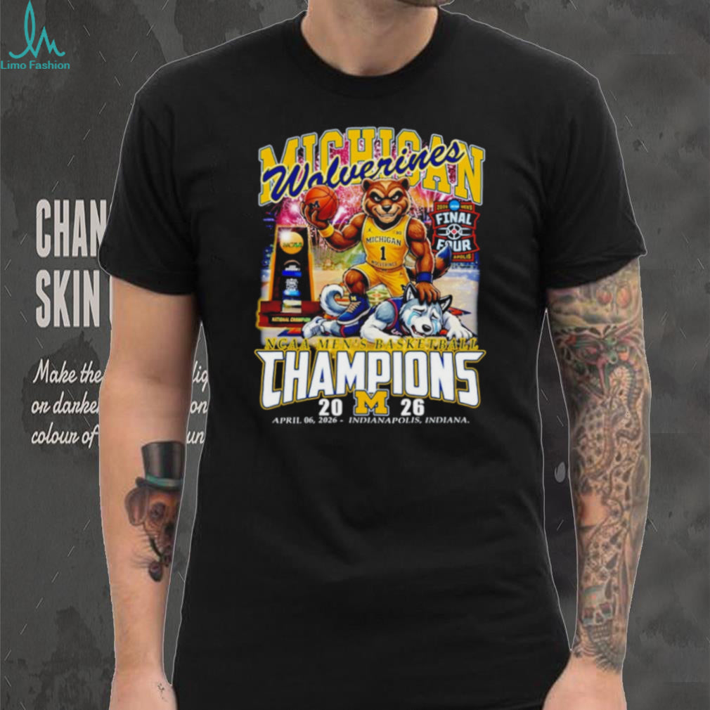 Michigan Wolverines 2026 NCAA Basketball National Champions Mascot Celebration T Shirt