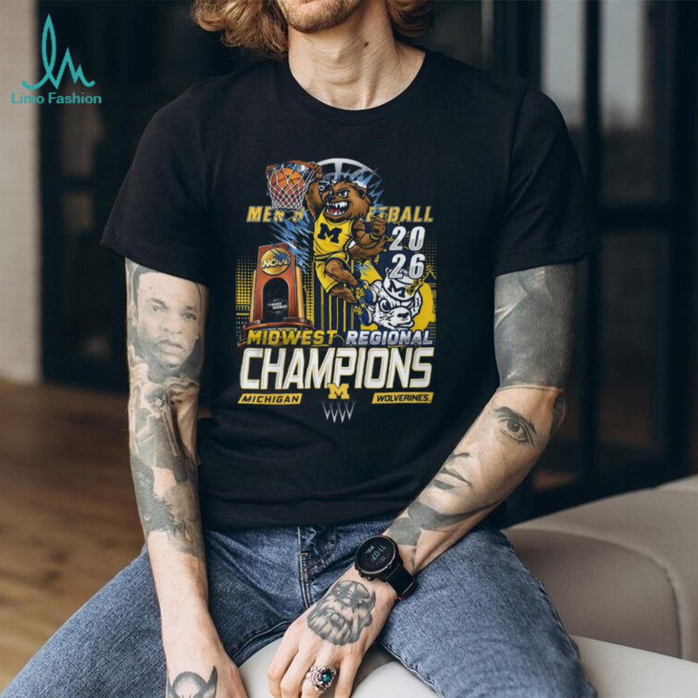 Michigan Wolverines 2026 NCAA Men’s Basketball Midwest Regional Champions T Shirt