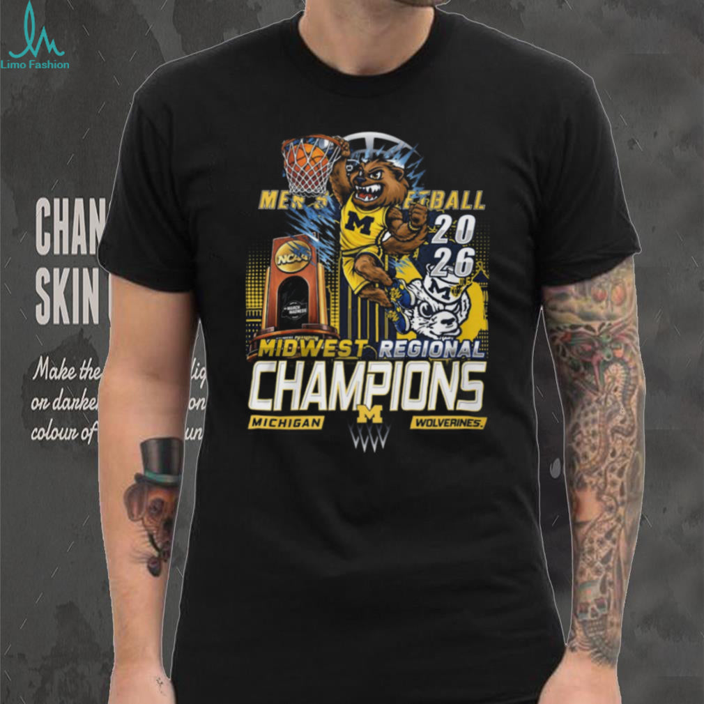 Michigan Wolverines 2026 NCAA Men’s Basketball Midwest Regional Champions T Shirt