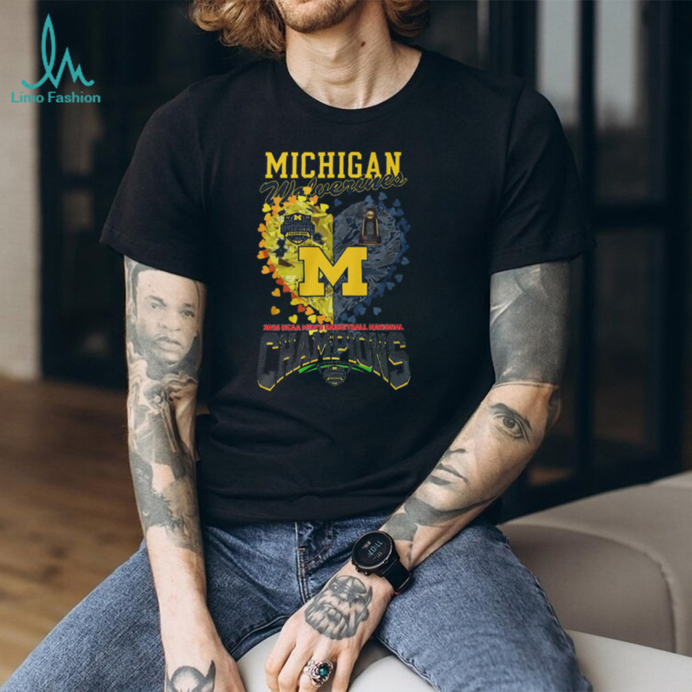 Michigan Wolverines 2026 NCAA Men’s Basketball National Champions Heart Diamond T Shirt