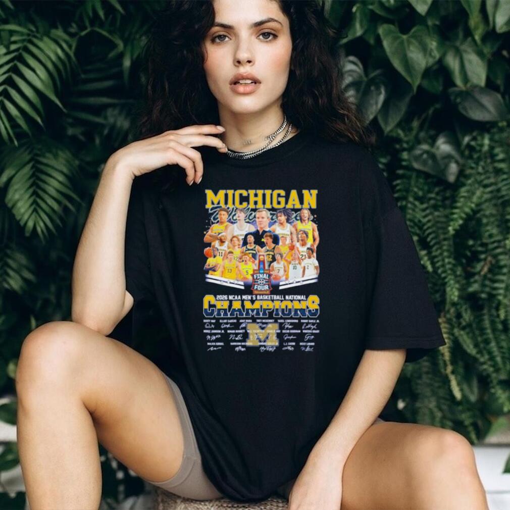 Michigan Wolverines 2026 NCAA Men’s Basketball National Champions Signature T Shirt