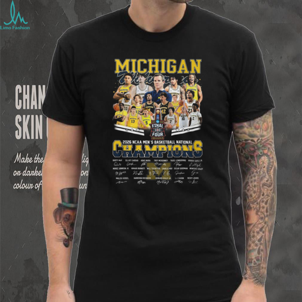 Michigan Wolverines 2026 NCAA Men’s Basketball National Champions Signatures T Shirt