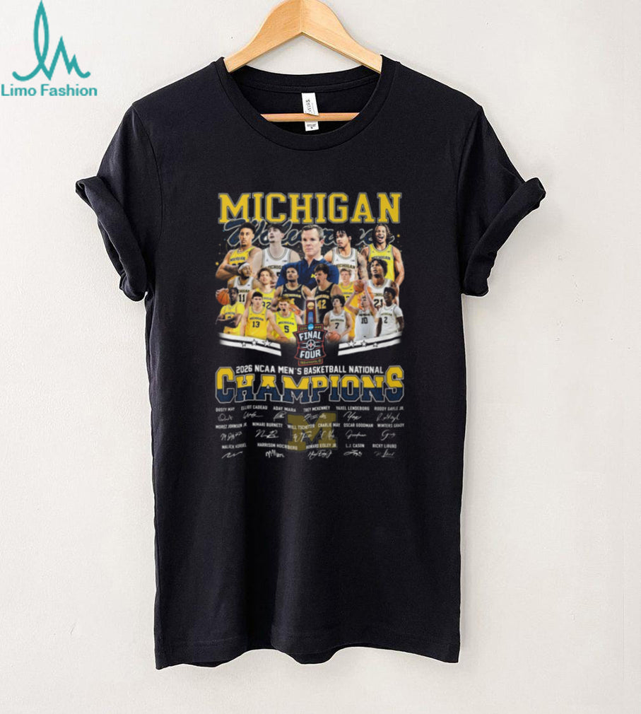 Michigan Wolverines 2026 NCAA Men’s Basketball National Champions Signatures T Shirt