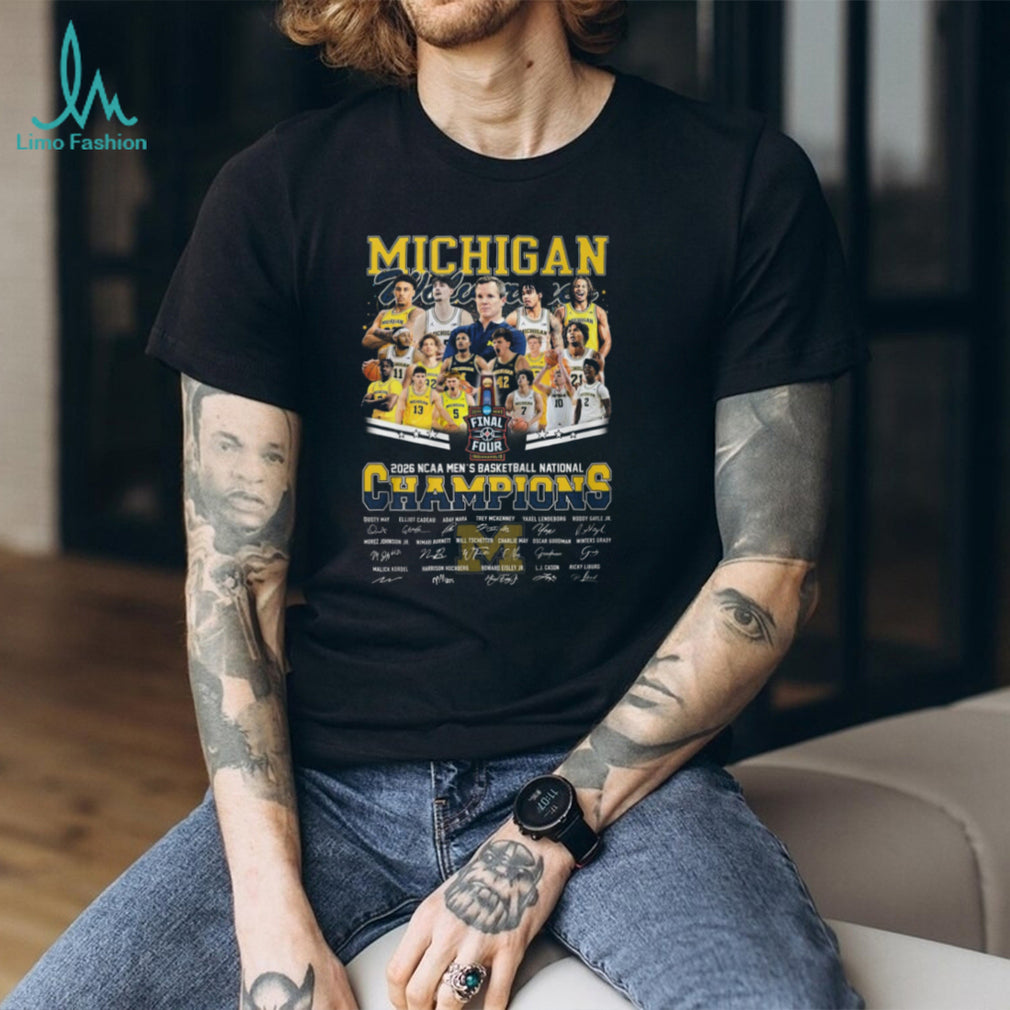 Michigan Wolverines 2026 NCAA Men’s Basketball National Champions Signatures T Shirt
