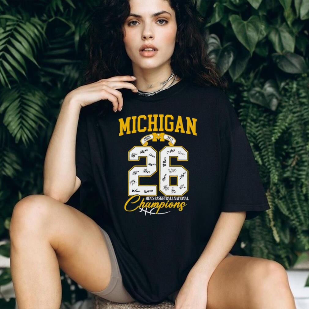 Michigan Wolverines 2026 National Champions Number 26 Signature Series T Shirt