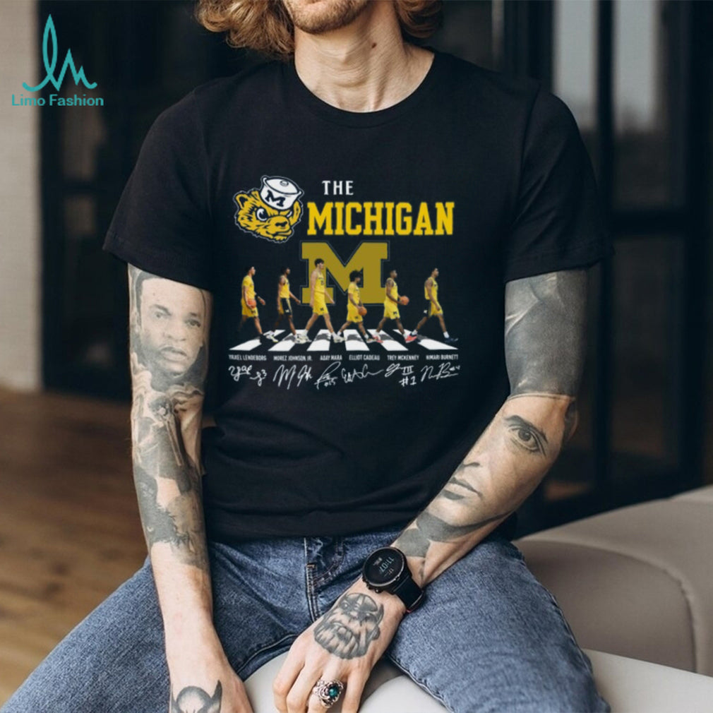 Michigan Wolverines Basketball Abbey Road Signature T Shirt
